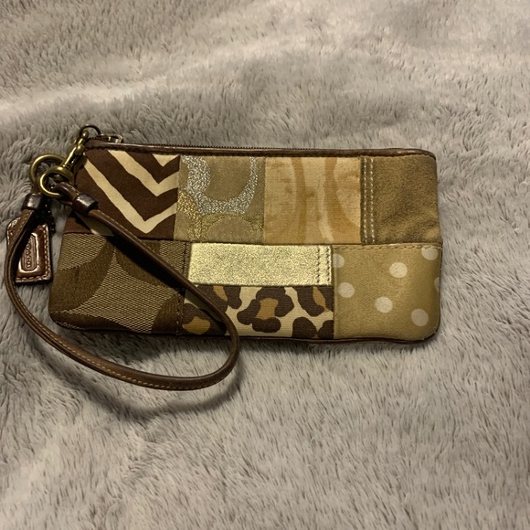 Patchwork Coach Tab wristlet - Picture 1 of 2
